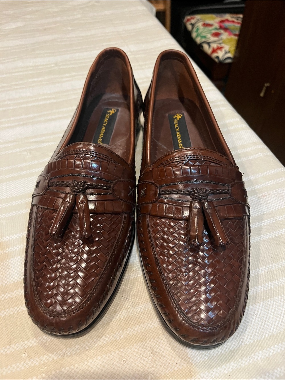 Stacy Adams Brown Leather Tassel Loafer size 10.5 men’s